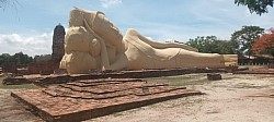 Wat Lokayasutha, the reclining Buddha temple, is a popular temple in Ayutthaya.