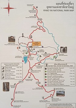 แผนที่พื้นที่เขาใหญ่ครอบคลุม4จังหวัด